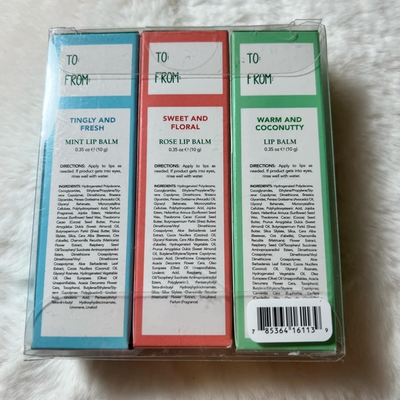 Mario Badescu Lip Balm Trio- Coconut, Rose, & Mint - Picture 2 of 2